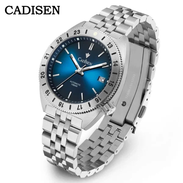 CADISEN Watch Man Diver Automatic Mechanical Wristwatches Luminous Stainless steel AR Coating Sapphire Crystal Waterproof