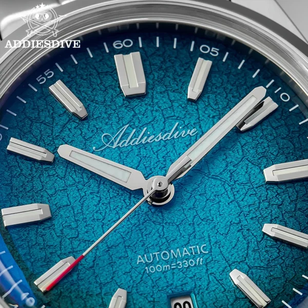 ADDIESDIVE Luxury Automatic Mechanical Watch NH35A Movement 316L Stainless Steel BGW9 Luminous 100M Water Resistant Bubble Glass